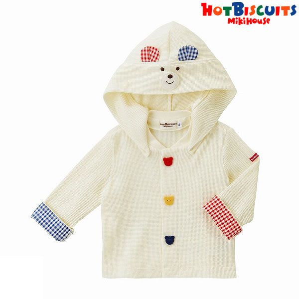 ミキハウス　ホットビスケッツ　パーカー　アイボリー　新品タグ付き 80-90 M 楽天市場】ミキハウス mikihouse ホットビスケッツ 顔ドンパーカー