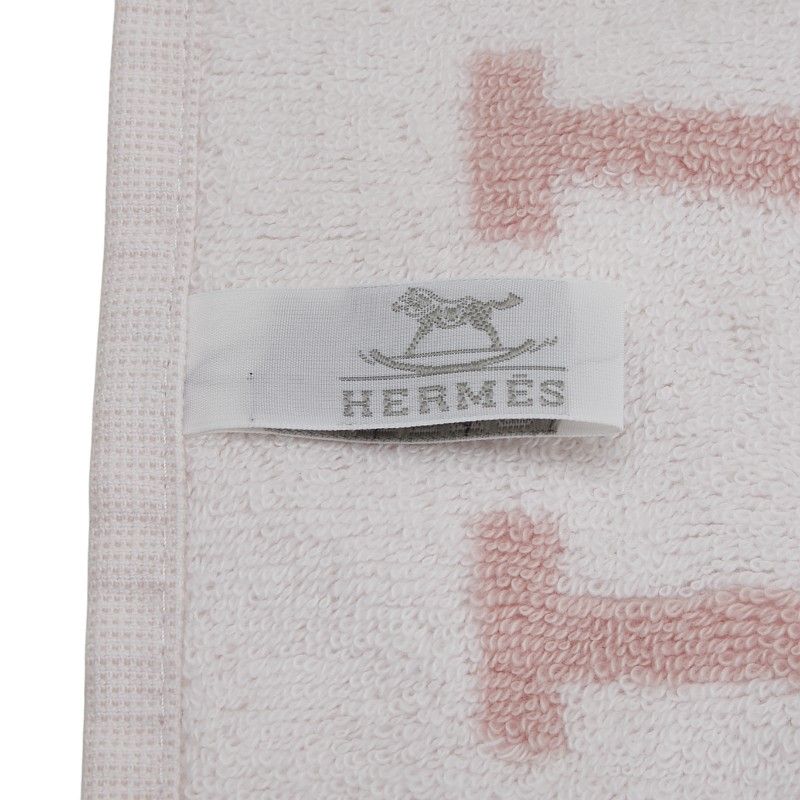 エルメス カレタオル アヴァロン ハンドタオル タオル ピンク ローズリラ コットン レディース HERMES 1-0234419
