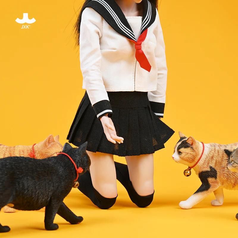 1/6サイズ 歩き回る茶トラ柄の猫 リアルチャトラネコフィギュア