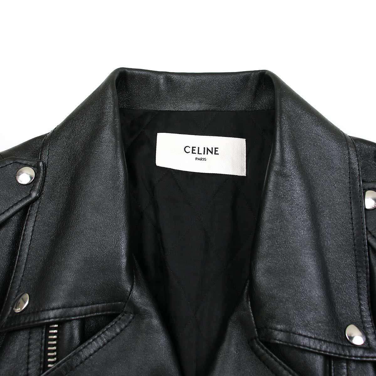 CELINE セリーヌ バイカージャケット ダブルレザーライダース