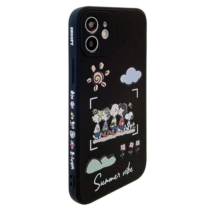 新品　スヌーピー iPhone12 mini 用 ケース スマホケース iphone12 mini 用ケース アイフォン12 ミニ 用 シリコンカバー レンズ保護 ワイヤレス充電対応 指紋防止【全機種対応】5.4インチ iPhone12mini用 