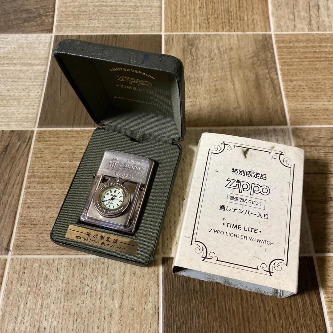 zippo ジッポー タイムライト TA-10 特別限定品 銀張 20ミクロン zippo ジッポー タイムライト TA-10 特別限定品 銀張 20ミクロン