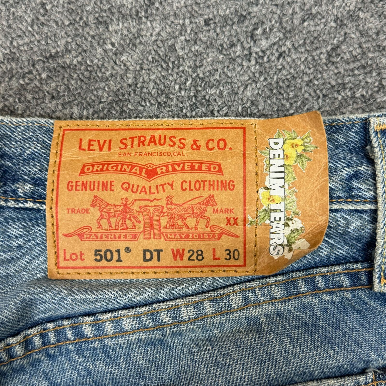 DENIM TEARS × Levi's 501 COTTON WREATH CHAINSTTCH コラボ デニム