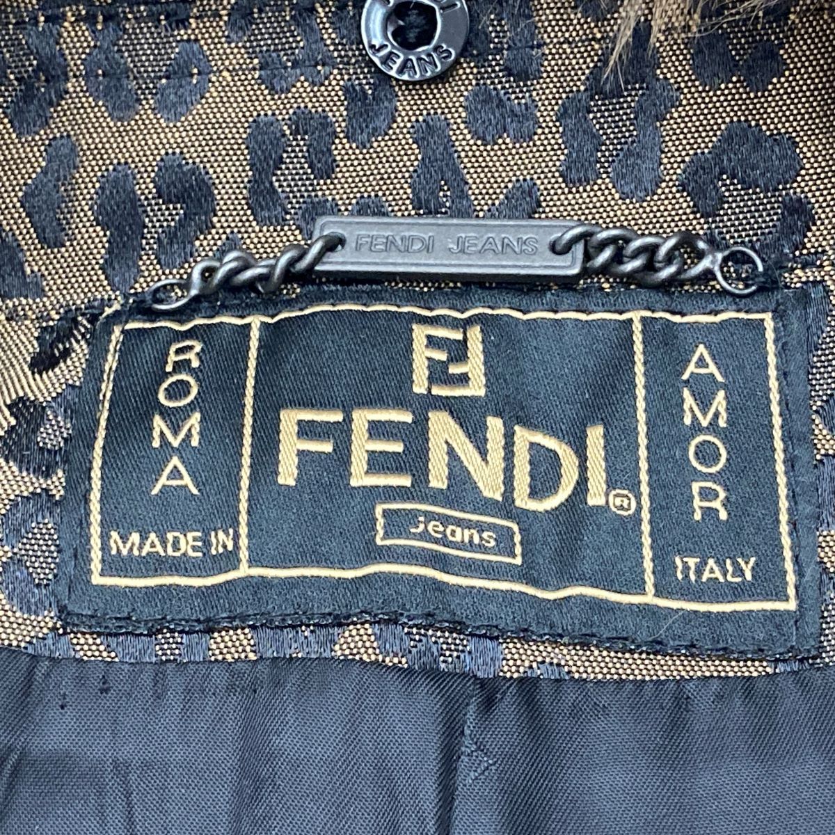 FENDIレオパードコート セール FENDI フェンディ ファー付き コート アウター