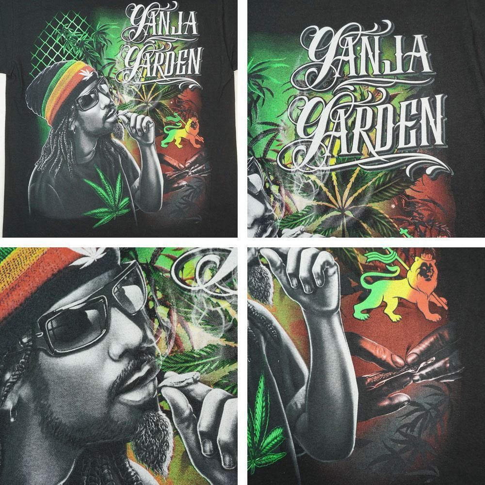 ガンジャ大麻マリファナラスタganja両面プリントティーTシャツ - メルカリ