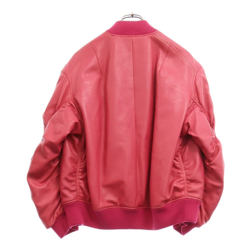プラダ　PRADA ポリエステル　プルオーバー　ジャケット　赤　38 PRADA (プラダ) 21AW Oversized nappa leather bomber jacket