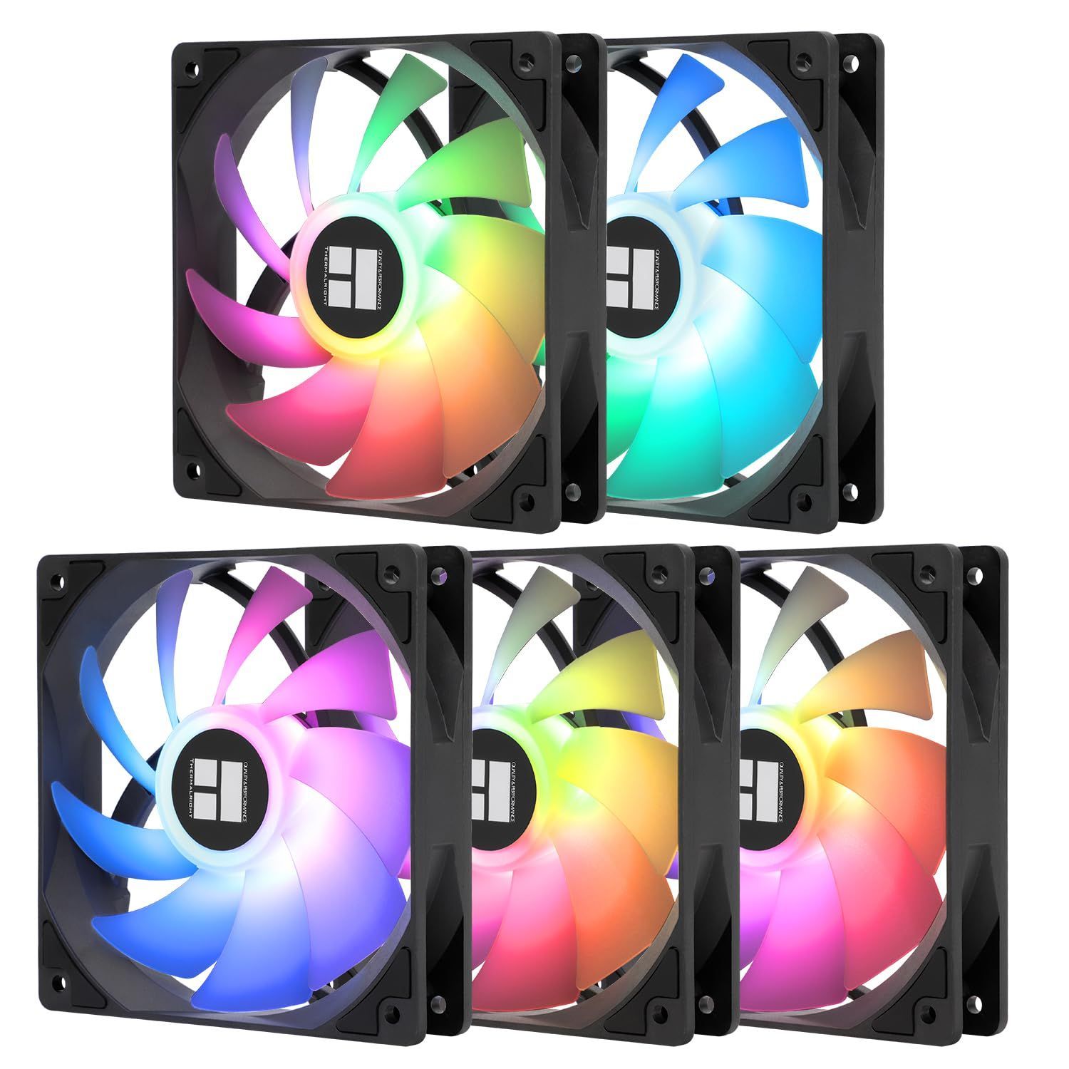 【人気商品】CPUファン、ブラック冷却ファン、1550RPM速度のPCファン、120mmコンピューターケースクーラーファン、ケースおよび液体クーラーおよびCPU冷却用PWM制御ファン X5 TL-C12C-S THERMALRIGHT