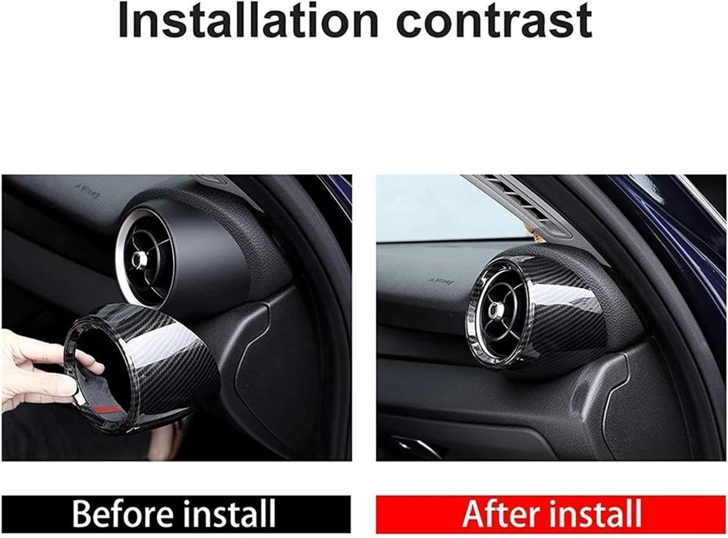 アルファロメオ ジュリア 2017-2020対応 エアコン吹き出し口カバー カーボン調 内装 FFCRYSTALESIA_COM