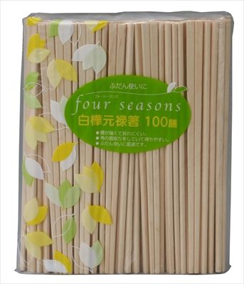 まとめ買い-50点セット フォーシーズン白樺元禄箸 裸 １００膳 大和物産 割箸 楊枝 竹串
