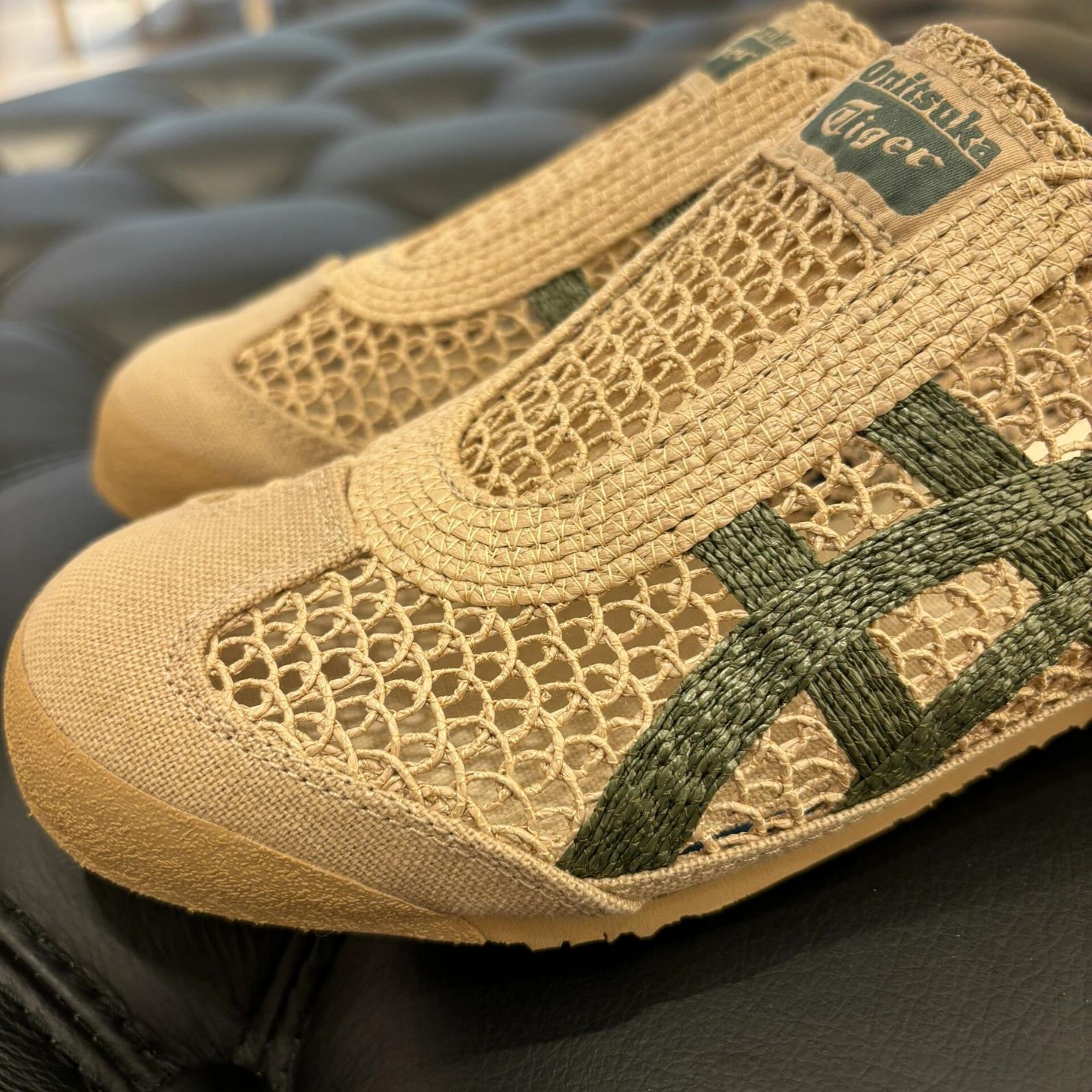 Onitsuka Tiger オニツカタイガー ミュール MEXICO 66 SABOT メキシコ 66 サボット シューズ BEIGE GREEN ベージュ グリーン メンズ レディース