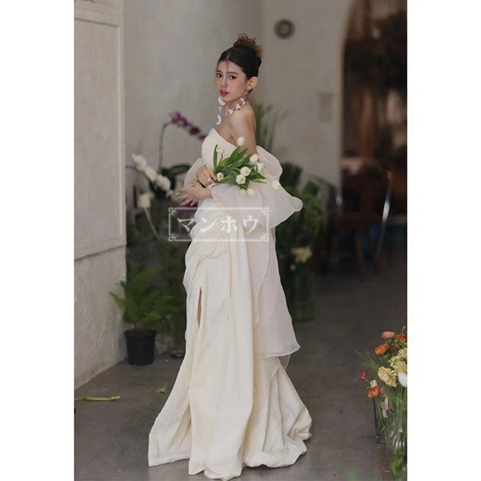 S ウェディングドレス マーメイド オフショル 二次会 前撮り 結婚式