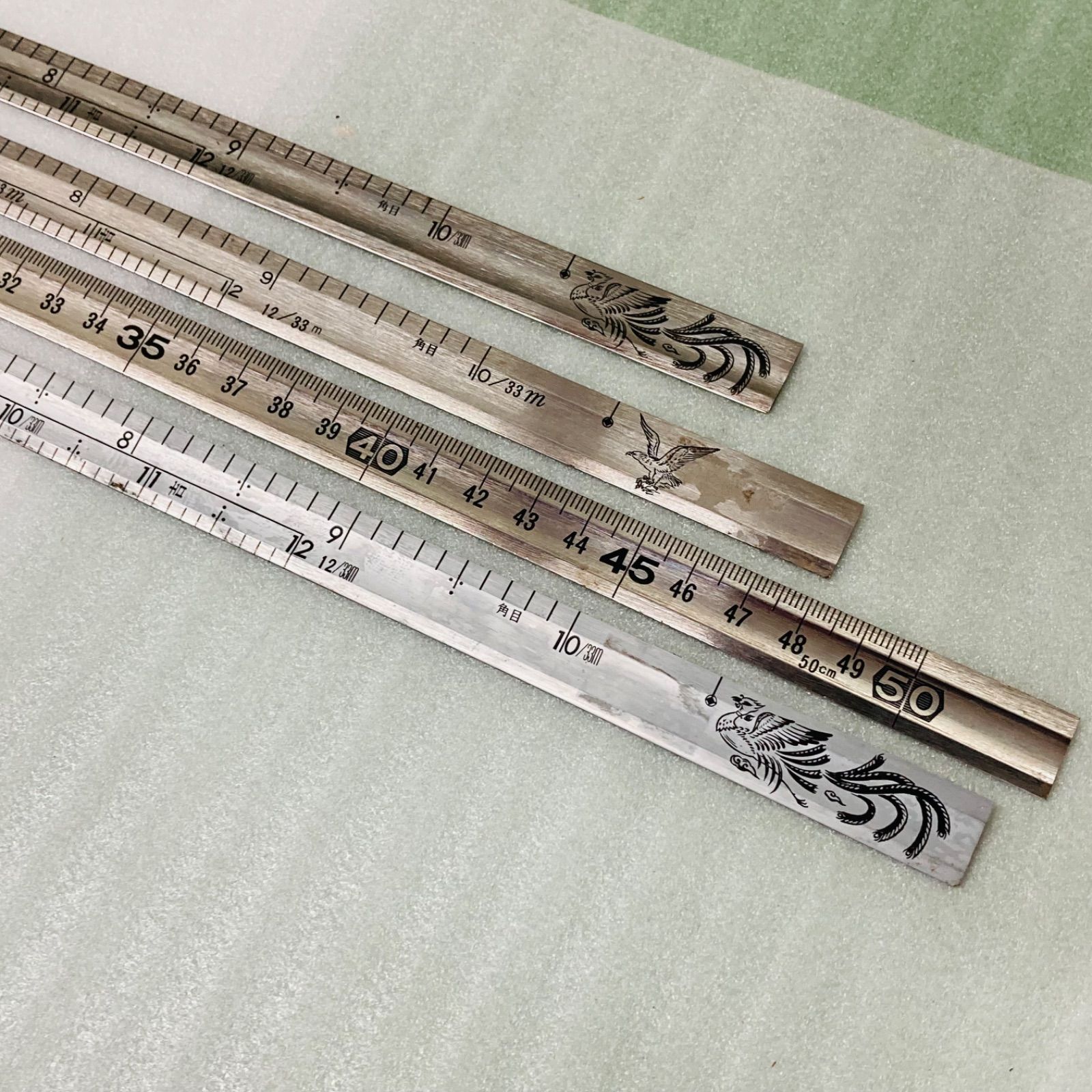 お得な3本セット 3梅田度器製作所 【差し金・曲尺】大工用 (両尺目) 裏目付き(丸目、角目)尺5寸 シルバー地にブラック目盛 Yahoo!オークション - お得な３本セット梅田度器製作所 差し金 内装用