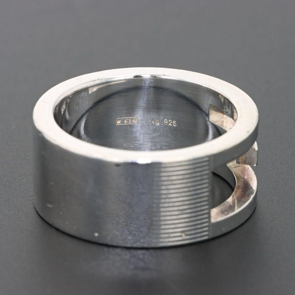 GUCCI】GUCCI グッチ SV シルバー リング #7 - メルカリ