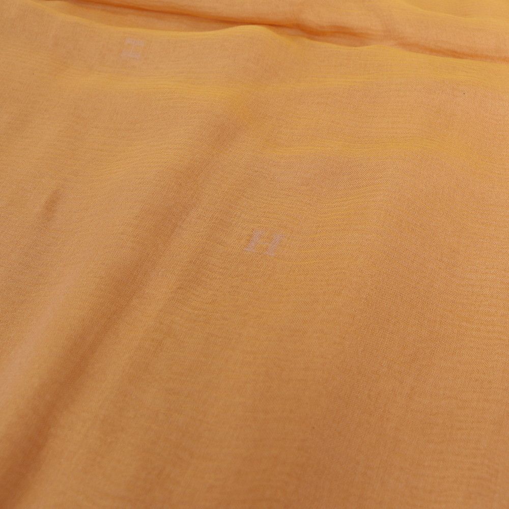 新品同様 エルメス タグ付 フリンジ シルク 100％ 大判 ストール  