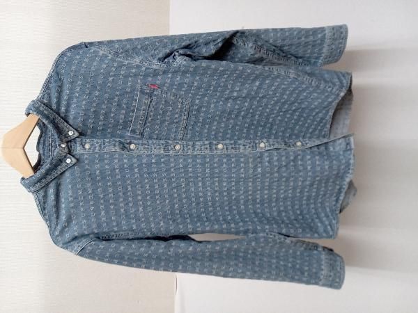 Supreme 20ss JACQUARD LOGOS DENIM SHIRT シュプリーム ジャカード ロゴ デニムシャツ ブルー XLサイズ
