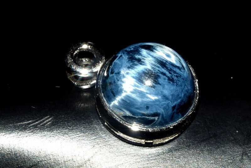 シルバー925 ブルーピーターサイト 11x11mm ペンダントトップ 1