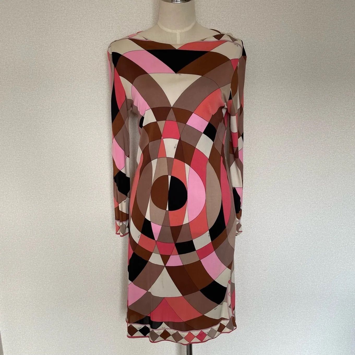 エミリオプッチ　ビンテージ　ワンピース エミリオプッチ ヴィンテージ ワンピース ブラウン ピンク