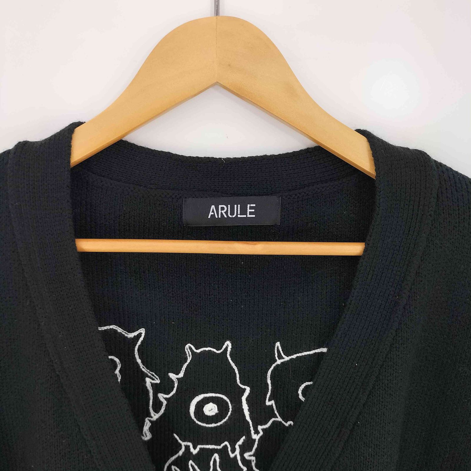アリュール ARULE バックデザインルーズフィットニットカーディガン 