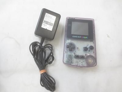 ゲーム ゲームボーイ 本体 CGB-001 クリアパープル 動作品 ACアダプタ付き
