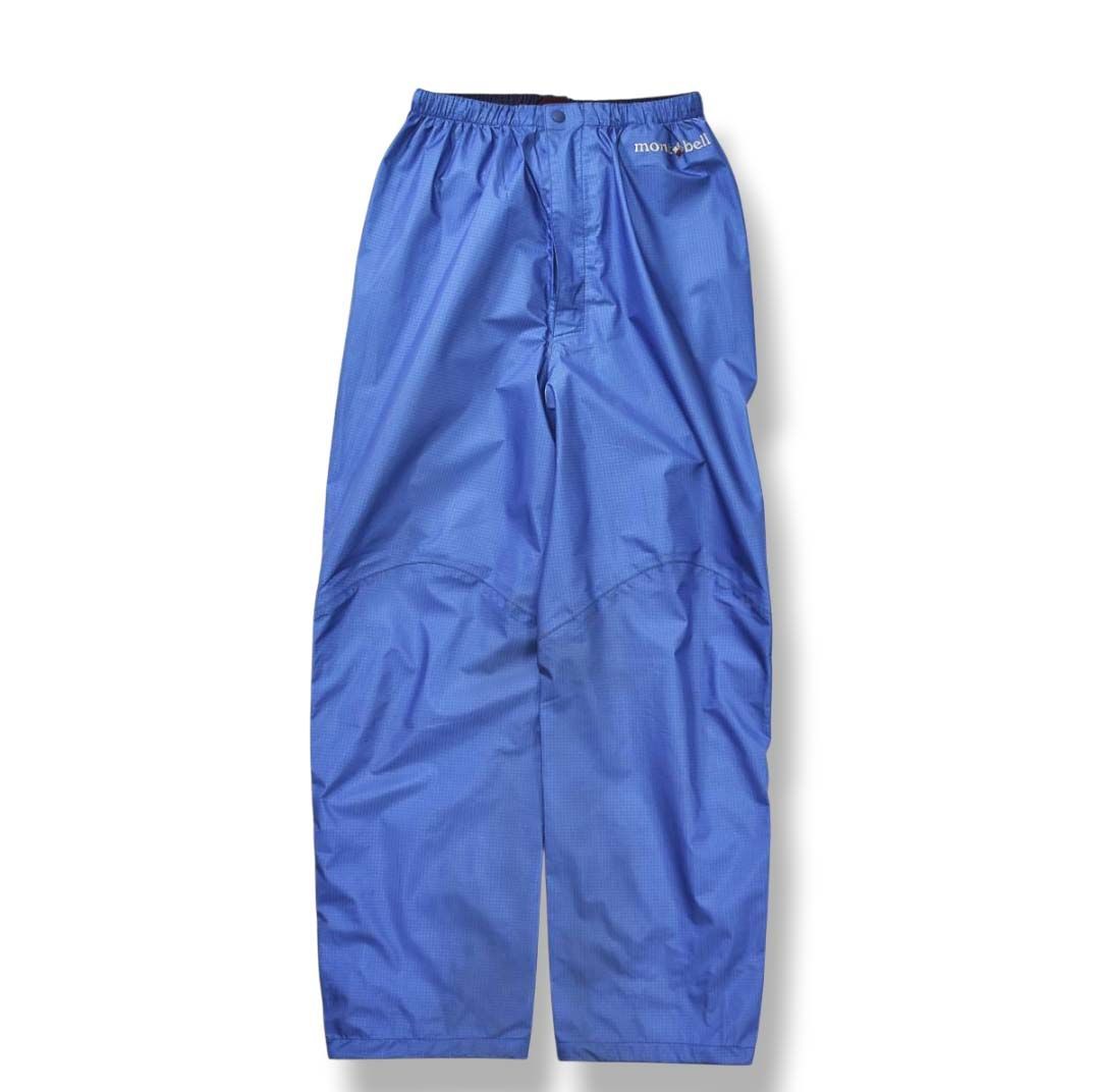 モンベル montbell ゴアテックス GORE－TEX ストームクルーザー パンツ ジップアップ リップストップ ナイロン M ブルー アウトドア タウンユース レジャー レイン ウェア レディース ♪