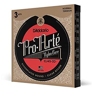 ♥品 D Addario ダダリオ クラシックギター弦 プロアルテ Silver|Clear Normal EJ45-3D 3set入りパック 正規品
