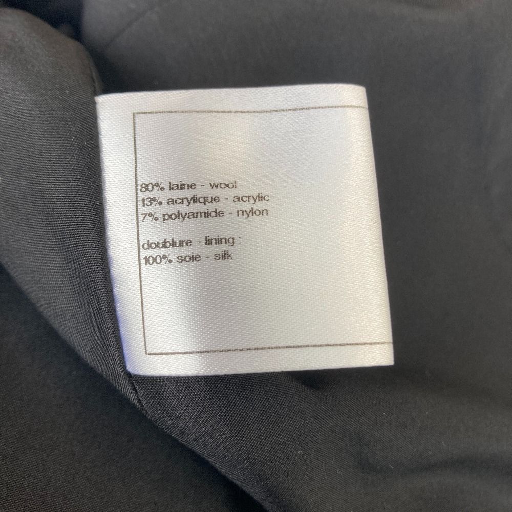 美品 14AW CHANEL シャネル ココマークボタン ウール ロング ノー  