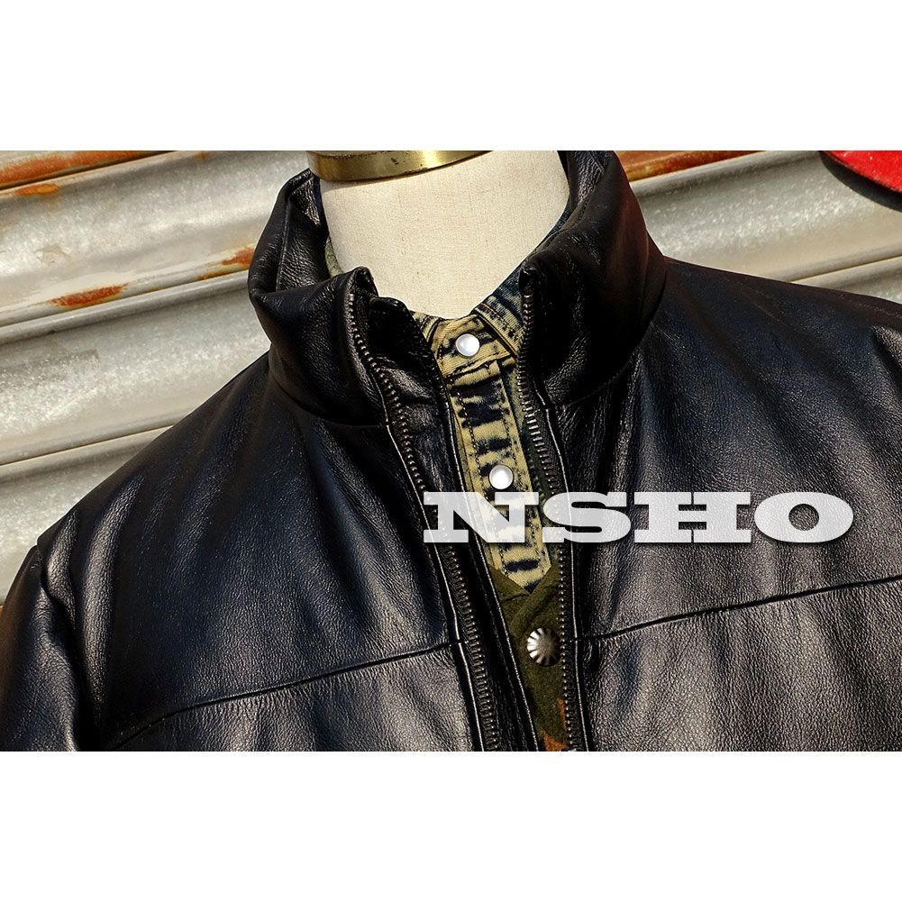 レア 最高峰 ナッパ 冬定番 ゆったりめ イタリアンレザー ダウン  