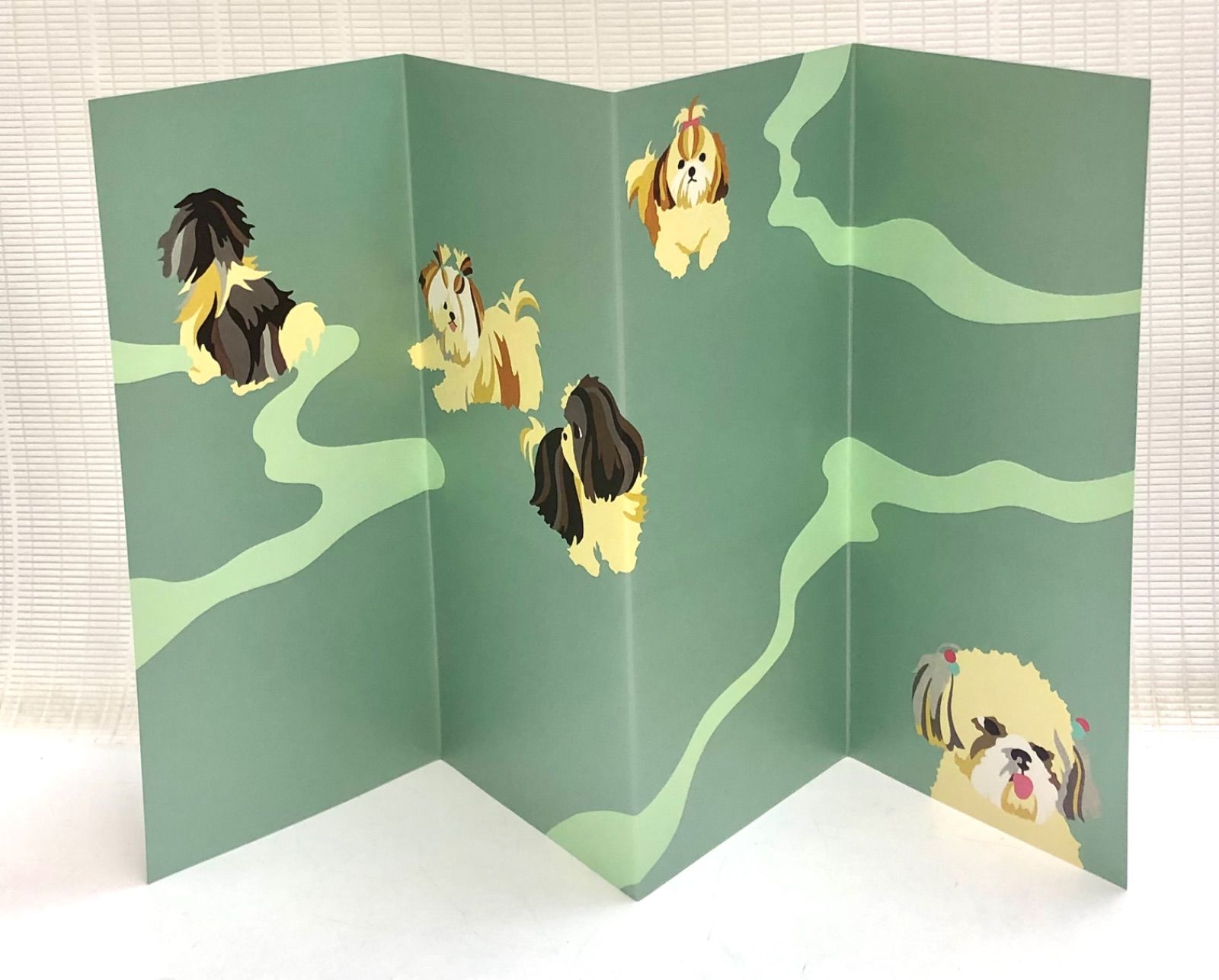 松尾たいこ BYO-BU E 屏風絵 アート作品 春＆冬セット 18705202 配送