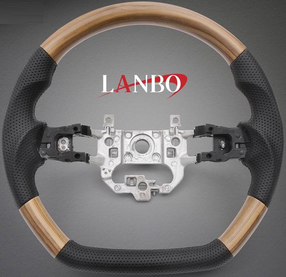 M s ホンダ フリード GT1-GT8 2025- LANBO オリジナル ガングリップ ステアリング ハンドル ライトブラウン ランボ パーツ 部品 フリードクロスター e HEVクロスター フリードエアー e HEVエアー LSH26B
