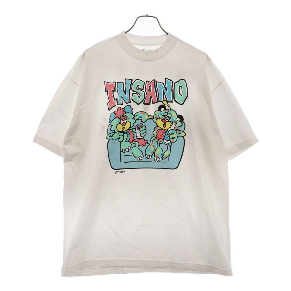 VERDY (ベルディ) OTUMO PLAZA プリントクルーネック半袖Tシャツ ホワイト
