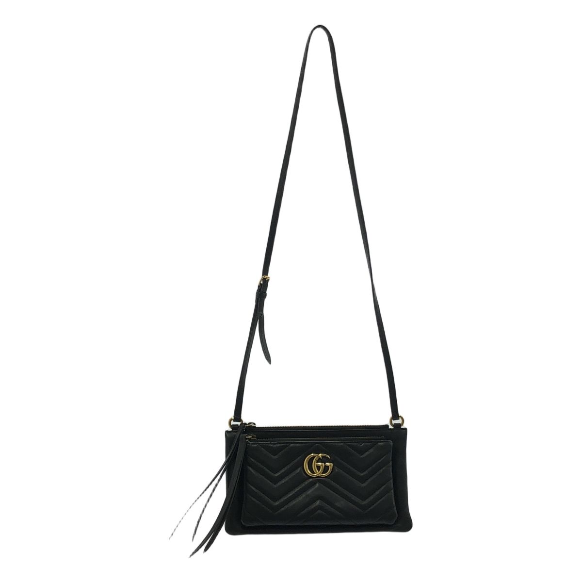 GUCCI | グッチ | GG マーモント キルティング ショルダーバッグ | ブラック | レディース