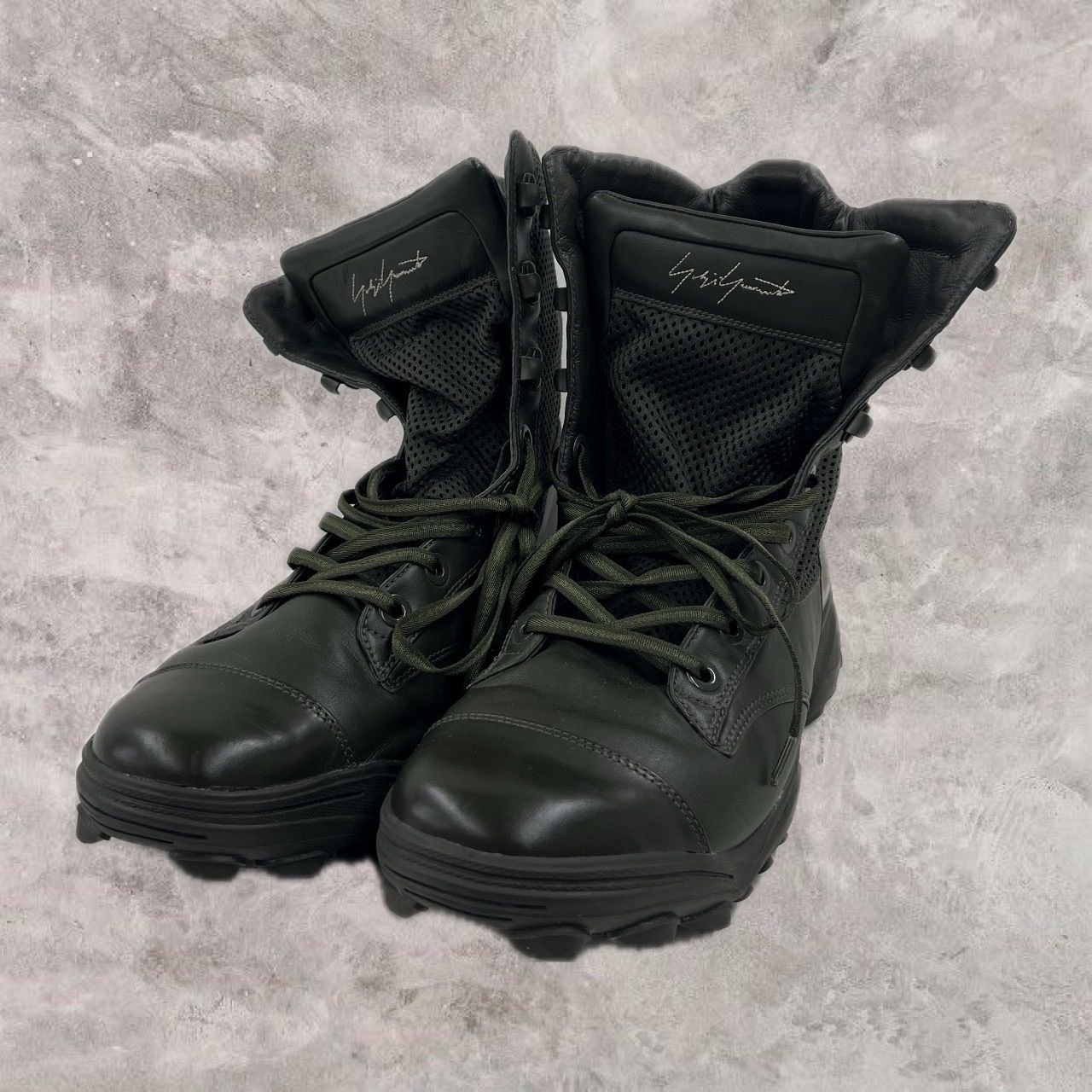 タツヤ 78.adidas × Yohji Yamamoto レースアップ レザー メッシュ