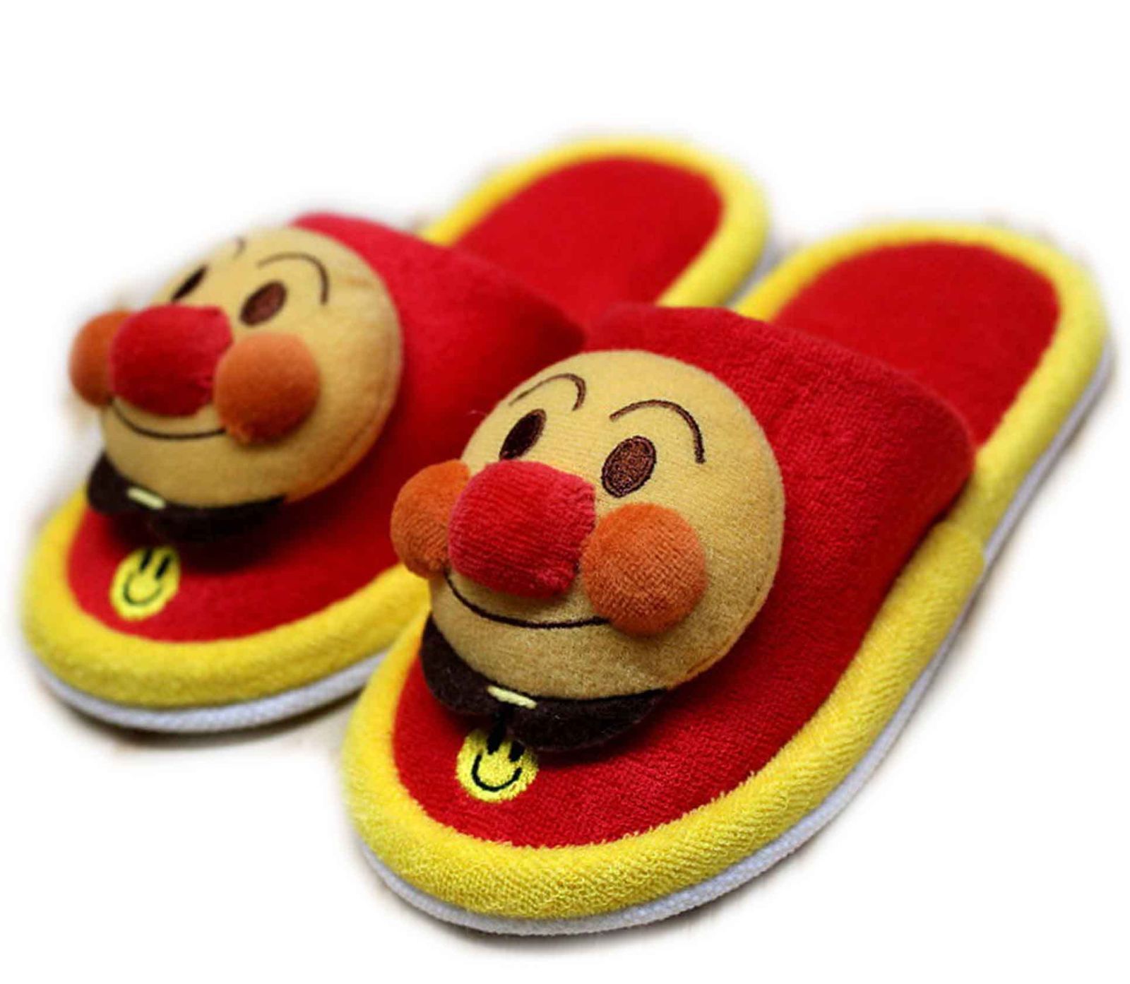 【数量限定】飛び出す 立体 幼児用 アンパンマン 子ども キッズ レッド スリッパ 内寸16cm ベーシックスタンダード