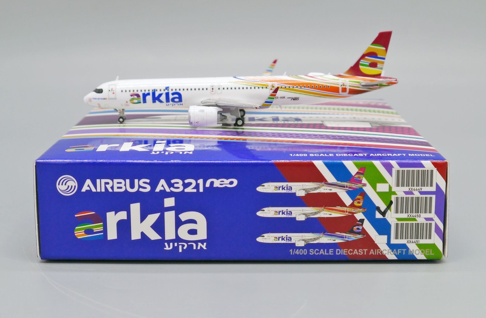 爆買い 英語 Jcwings アルキア・イスラエル航空 A321neo 4X-AGK 1/400 XX4450 民間航空機