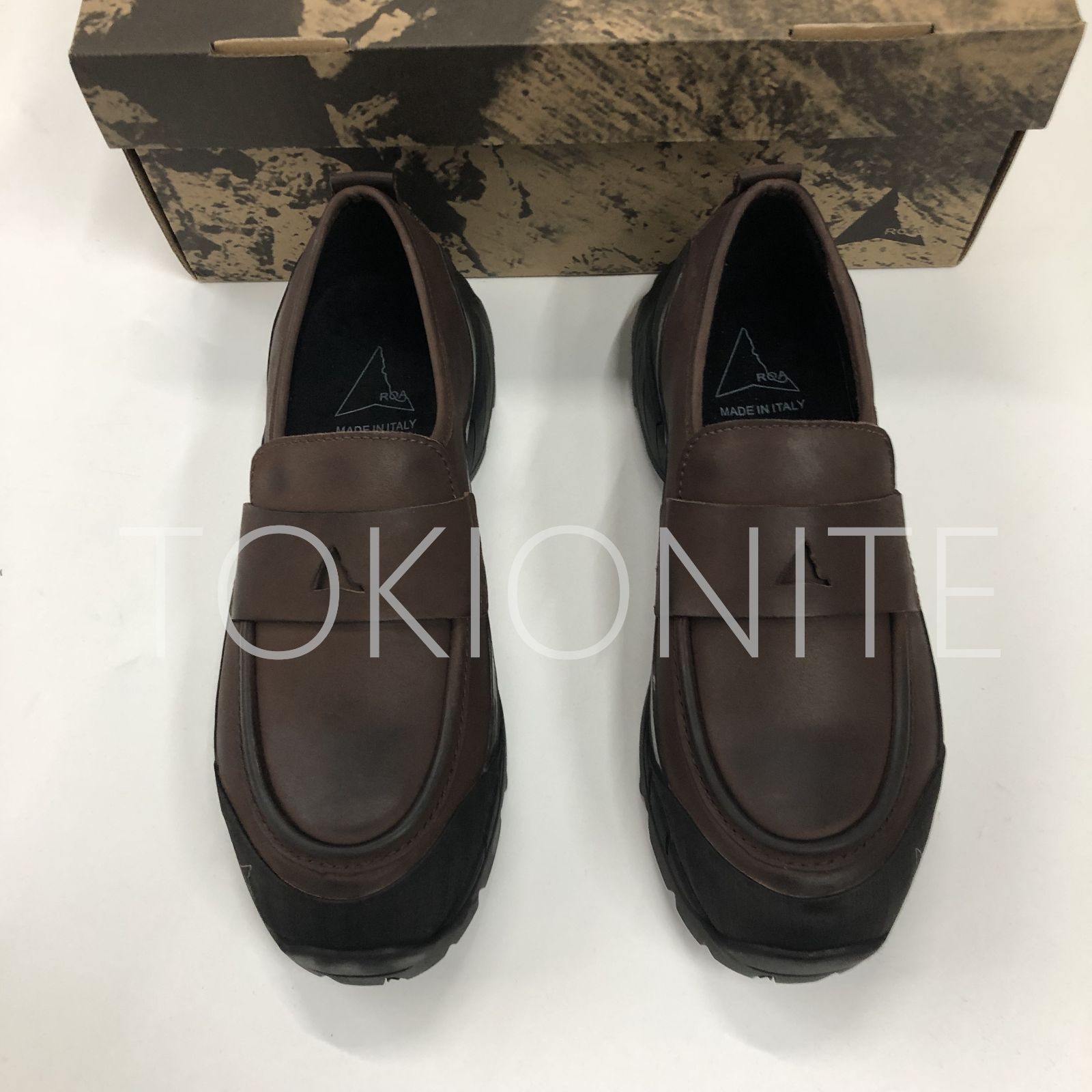 ROA Hiking Loafer TAUPE BROWN レザー ローファー
