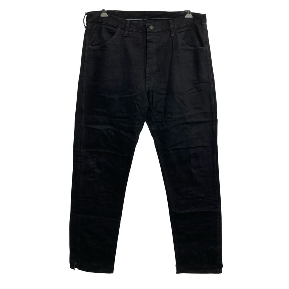 RUSTLER デニムパンツ W38 ブラック ラスラー ジップアップ