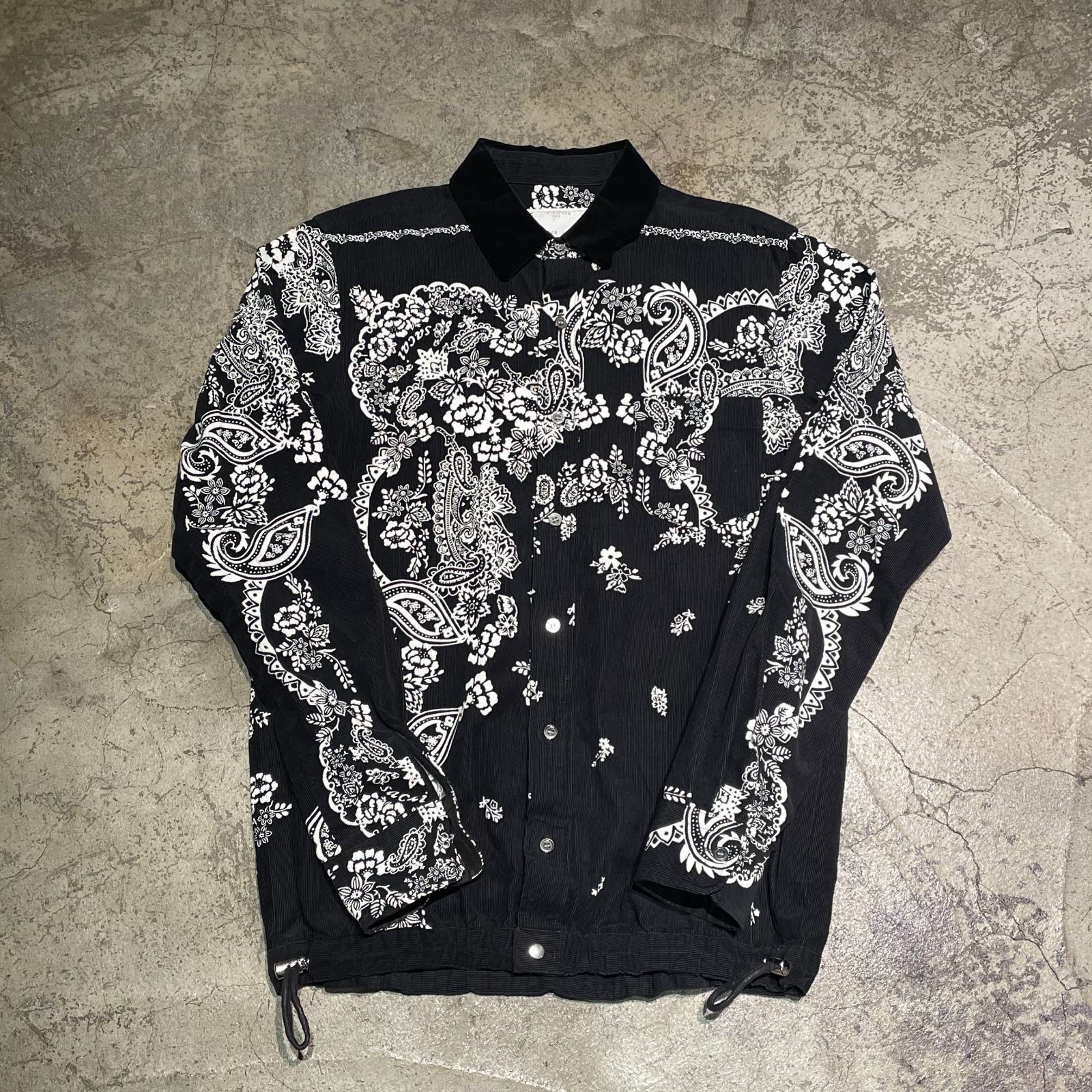 Sacai サカイ　 19-02057 長袖Tシャツ ペイズリー【表参道n12】