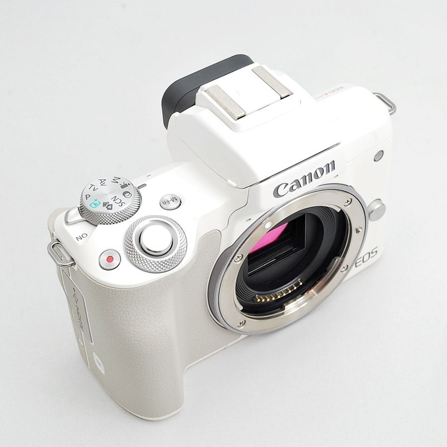 展示品 canon EOS kiss M ホワイト ダブルレンズ Wi-Fi搭載 | www