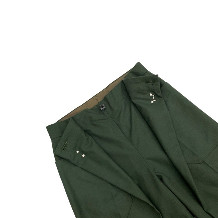 TOGA PULLA トーガプルラ フロントポケット タックワイドパンツ カーキ