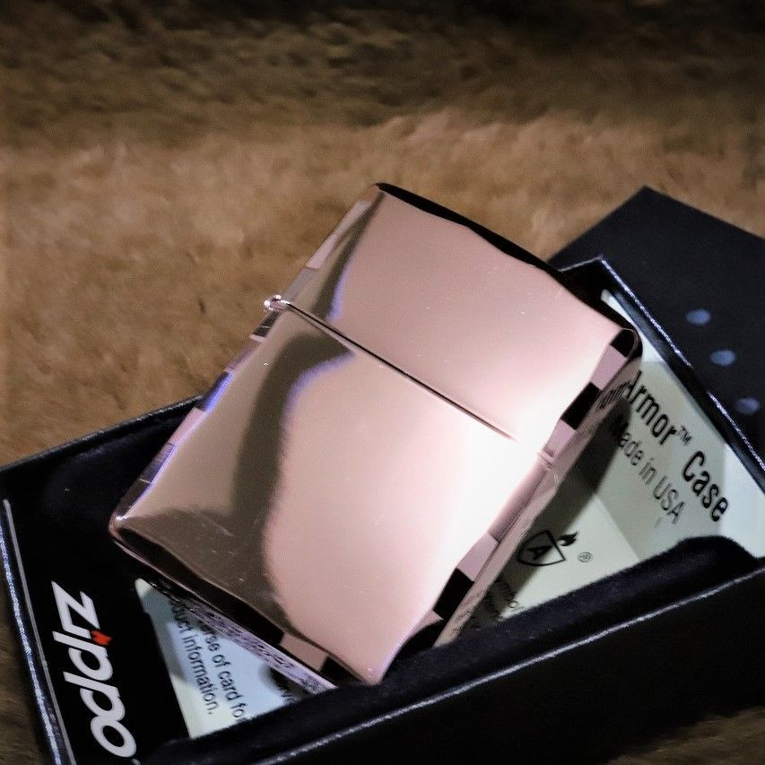 Armor ZIPPO アーマー ジッポー シャインレイ ピンク 桃 コーナー 