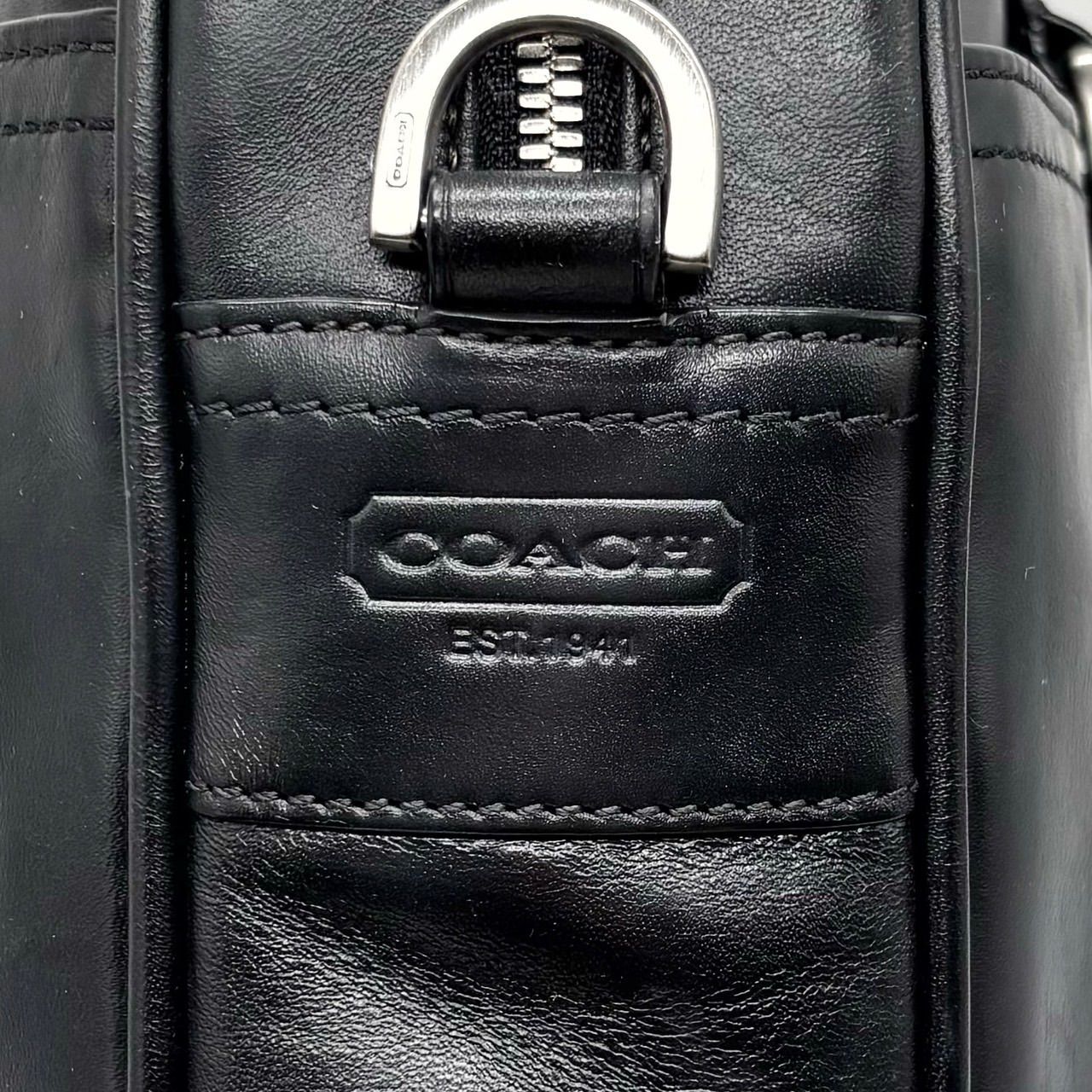 良品】 COACH コーチ 2way ビジネスバッグ ブリーフケース ショルダー 