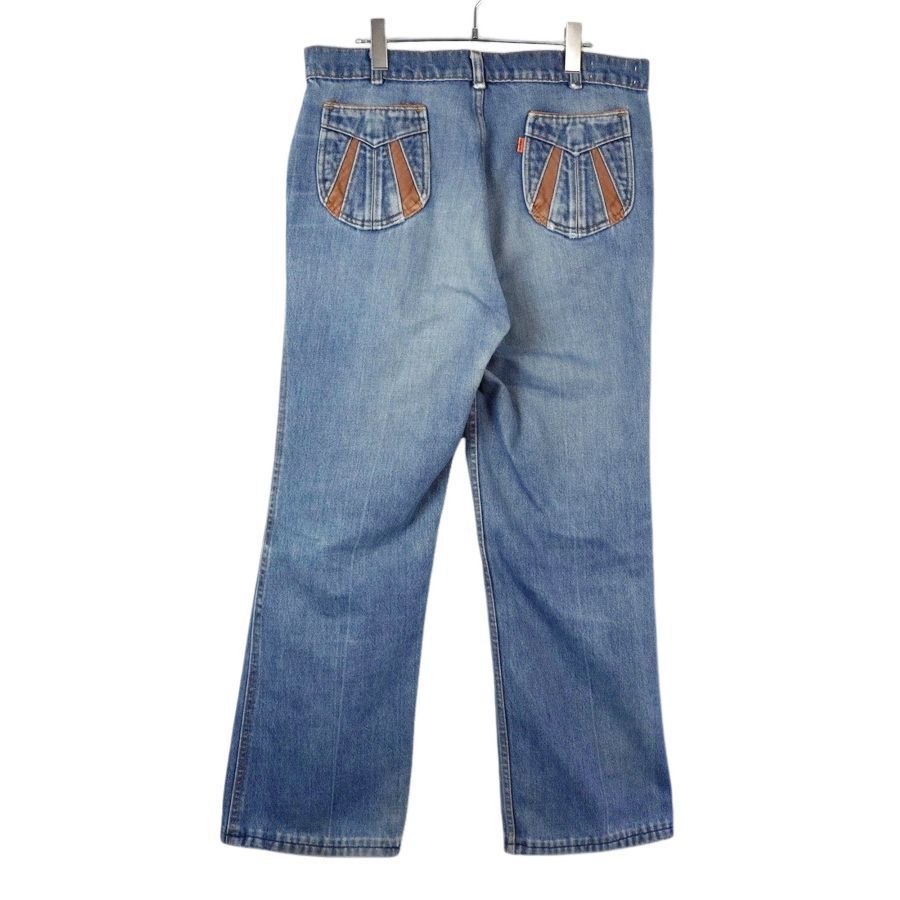 70s80sリーバイスLevisデニムパンツ青ブルーデザインポケット 