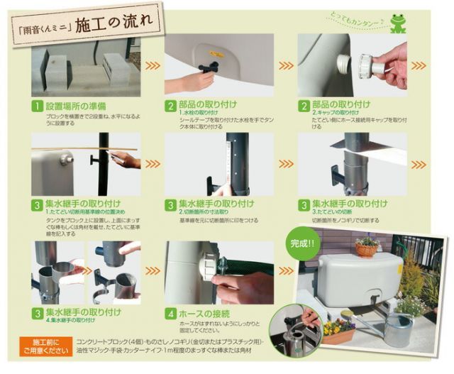 雨水貯留タンク 雨音くんミニ８０リットル