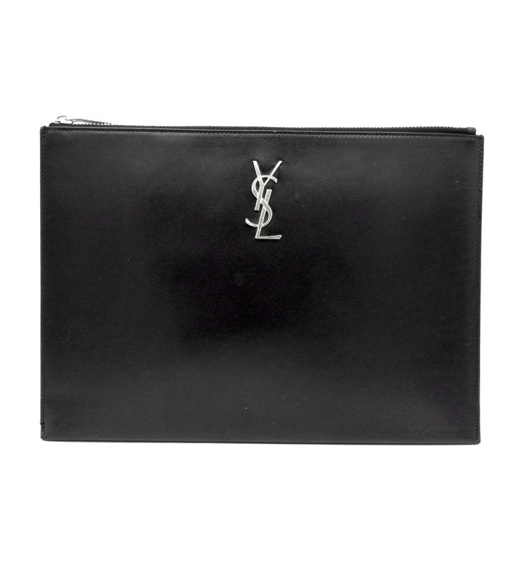 サンローラン パリ SAINT LAURENT PARIS 【 453249 0SX0E 1000 】 YSL ロゴ レザー クラッチ ハンド バッグ w21967