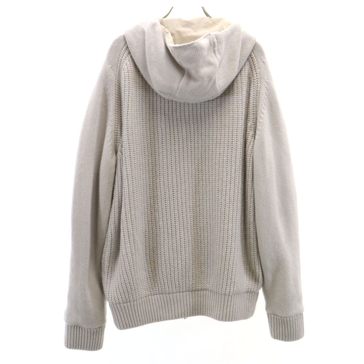 Herno ヘルノ ウール 長袖 リバーシブル ニット ジップパーカー 50 グレー メンズ Herno ヘルノ ウール 長袖 リバーシブル ニット ジップパーカー 50