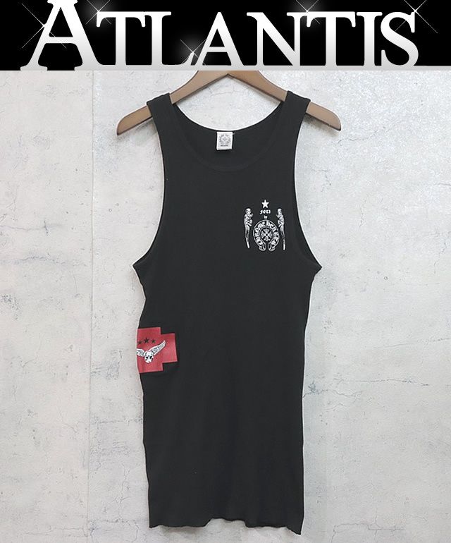 CHROME HEARTS 銀座店 クロムハーツ FOTI フォティ プリント タンクトップ メンズ size M 黒 99139