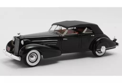ミニカー　1/43 キャデラック V16 デュアルカウルスポーツ フェートン クローズド 1937(ブラック) [MX50301102] 中古】ミニカー 1/43 キャデラック V16 デュアルカウルスポーツ