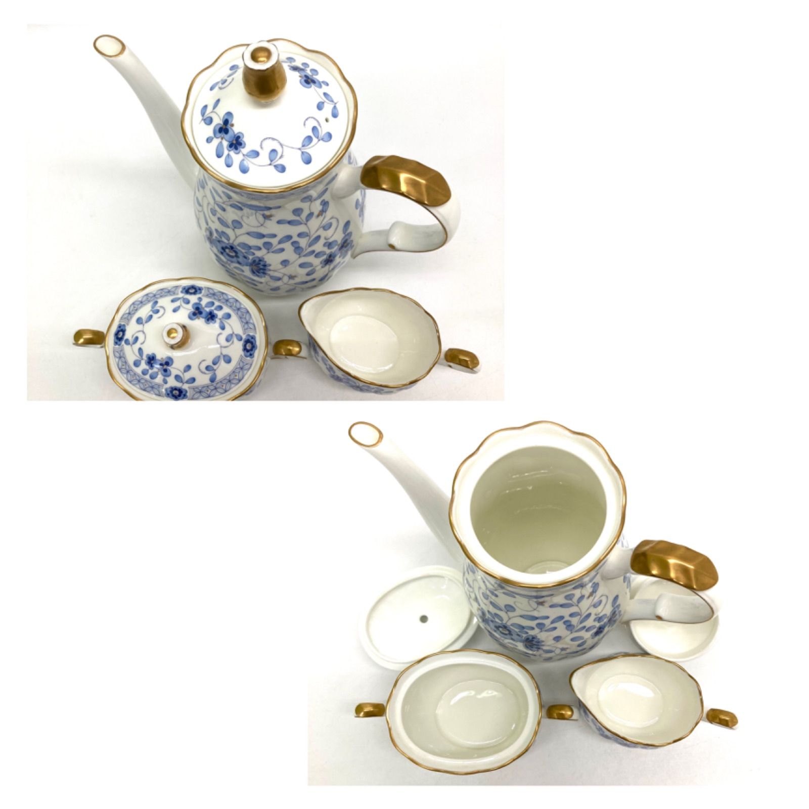 ◇NARUMI◇ナルミ ミラノシリーズ ボーンチャイナ ティーセット金彩