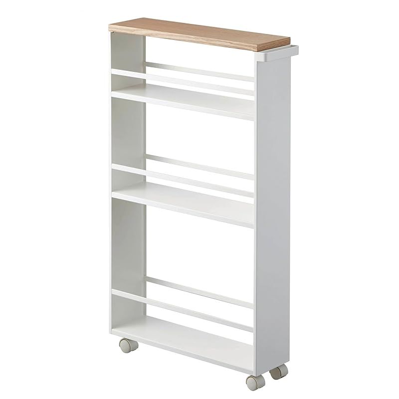 山崎実業(Yamazaki) ハンドル付き スリムワゴン ホワイト 山崎実業(Yamazaki) ショップ ハンドル付き スリムワゴン ホワイト 約