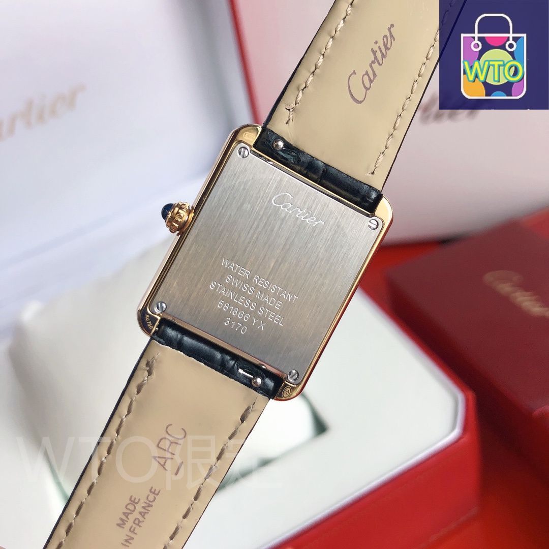 Cartier 時計 レザー 中古】CARTIER TANK A VIS LARGE MODEL DUAL TIME ZORN CPCP